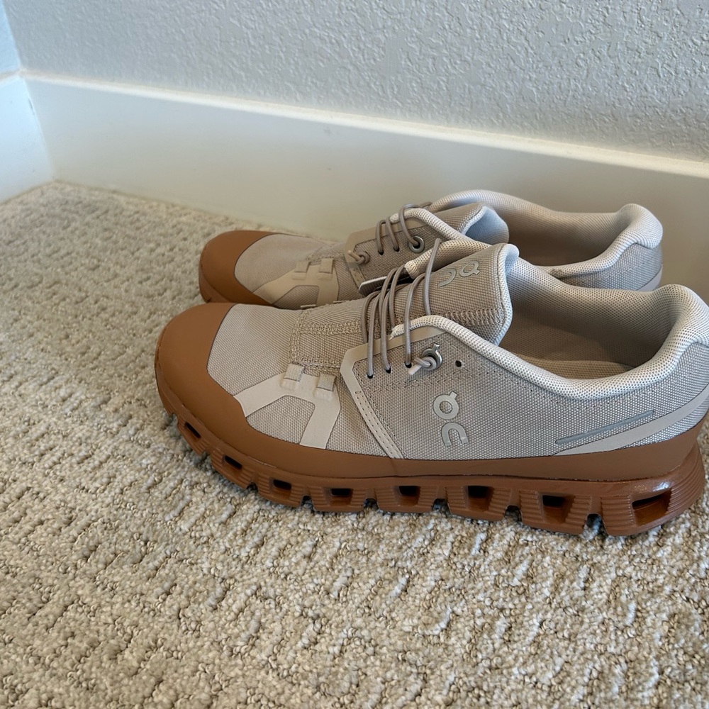 On cloud shoes.